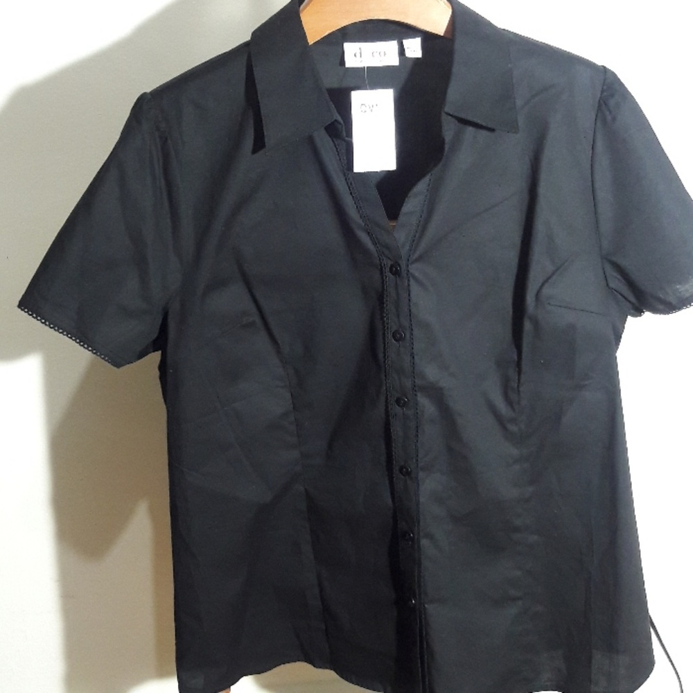 Denim and Company women's large short sleeve shirt